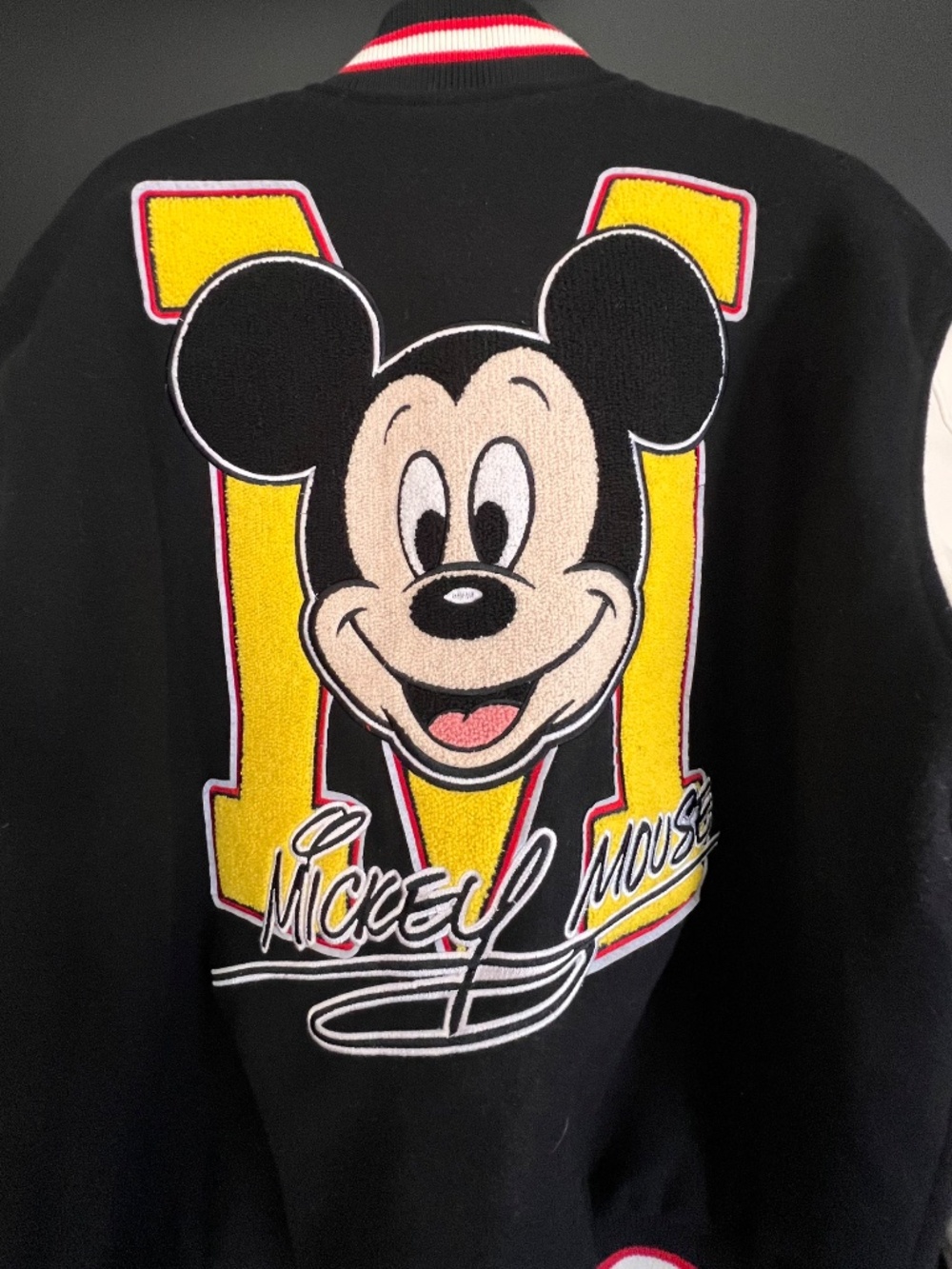 Civil Regime 2025 Mickey Mouse Varsity Jacket in Dark Navy - Picture 6 of 6